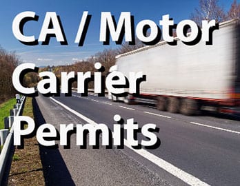 CA/Motor Carrier Permits